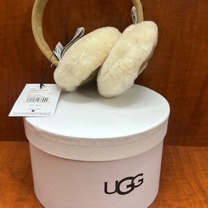 UGG Women's Tan and Cream Shearling Earmuffs